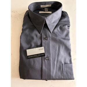 Men's Geoffrey Beene Dress Shirt Large Gray